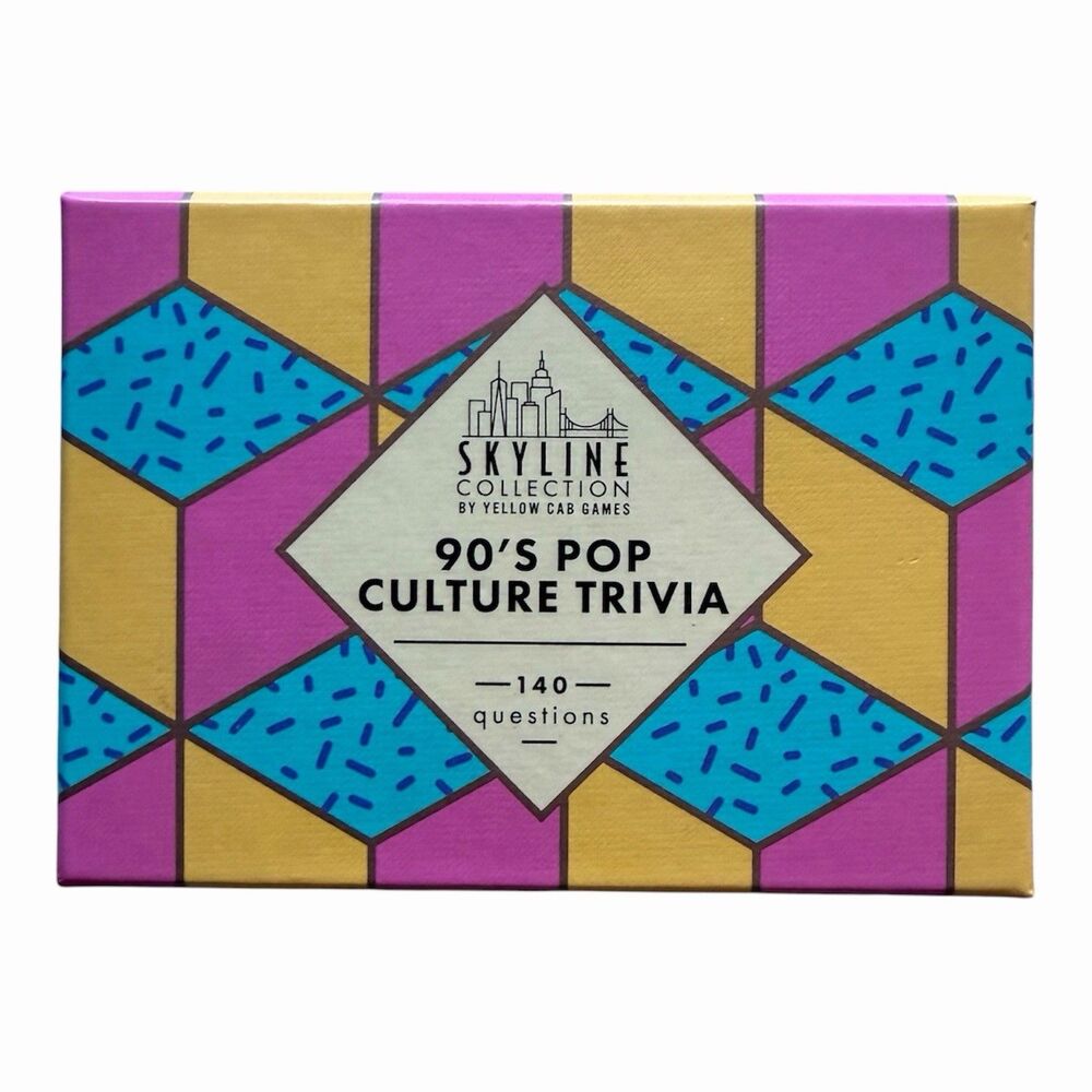 Yellow Cab Games 90's Pop Culture Trivia 140 Questions Cards Complete EUC